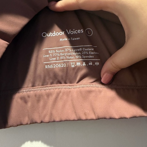 Outdoor Voices Women's Dusty Rose Sports Bra - L - Picture 2 of 3